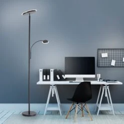 Lampadaire LED Hans Avec Liseuse, Rond, Noir -Paulmann || Hera Soldes 10000656 5