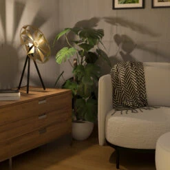 EGLO Lampe à Poser Castanuelo, Noire/dorée -Paulmann || Hera Soldes 10001781 1