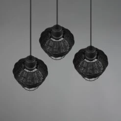 Suspension Borka, à Trois Lampes, Ronde, Noire -Paulmann || Hera Soldes 10002933 4