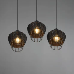 Suspension Borka, à Trois Lampes, Ronde, Noire -Paulmann || Hera Soldes 10002933 6