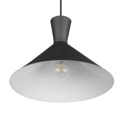 Suspension Enzo, à Une Lampe, Ø 35 cm, Noire -Paulmann || Hera Soldes 10003130 1