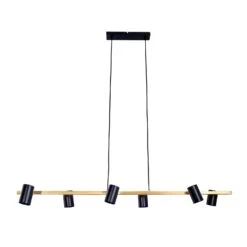 Suspension Frida Avec 6 Spots, Noire/laiton -Paulmann || Hera Soldes 10010493 4