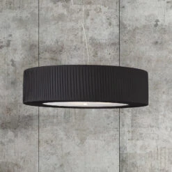 Suspension Aldabra En Tissu, Ø 70 cm, Noire