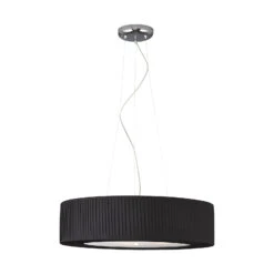 Suspension Aldabra En Tissu, Ø 70 cm, Noire -Paulmann || Hera Soldes 10011422 3