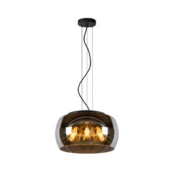 Suspension Olivia Abat-jour Verre Fumé Ø 40 cm -Paulmann || Hera Soldes 10013027 1
