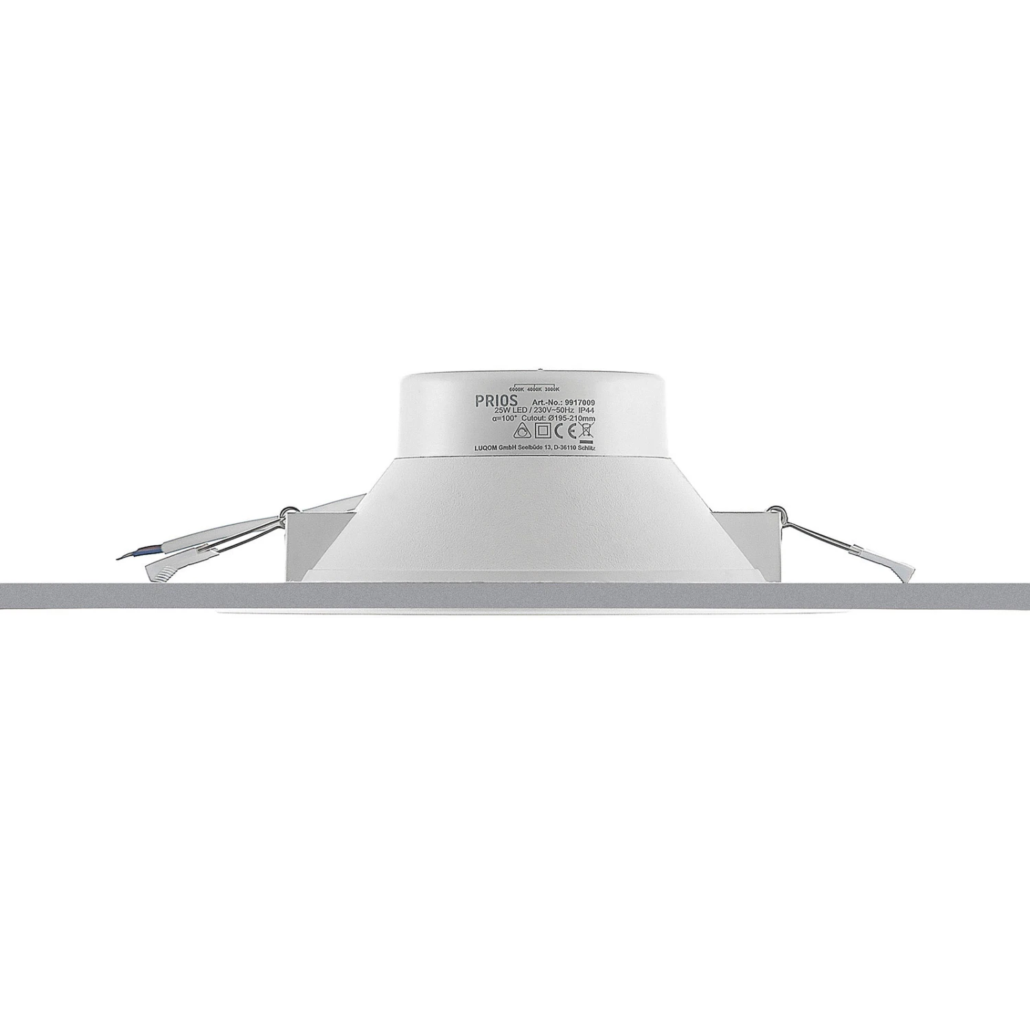 Prios Rida Lampe Encastrée LED CCT 22,5cm 25W X3 9 Prios Rida Lampe Encastrée LED CCT 22,5cm 25W X3 – Image 7