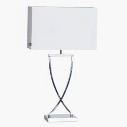 By Rydens By Rydéns Omega Lampe Table Chromée/blanche 69 cm -Paulmann || Hera Soldes 10013892 1