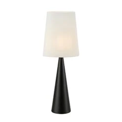 Markslöjd Lampe à Poser Conus Abat-jour Blanc Cassé, Noire -Paulmann || Hera Soldes 10014770 1
