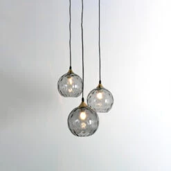 Suspension Milano, 3 Abat-jour En Verre Fumé -Paulmann || Hera Soldes 10017168 3