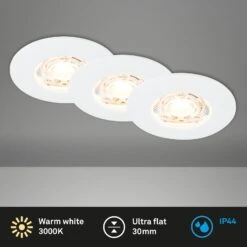 Spot Encastré LED Kulana Mini IP44 X3 Blanc -Paulmann || Hera Soldes 10018235 5