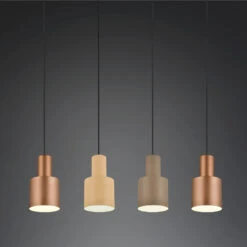 Suspension Agudo Multicolore, à 4 Lampes, Linéaire