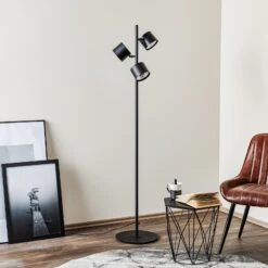 Lampadaire 1047 à 3 Lampes, Noir -Paulmann || Hera Soldes 1078003 1