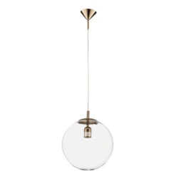 Suspension 562, Verre Transparent Embout/rosace Or -Paulmann || Hera Soldes 1078062 3