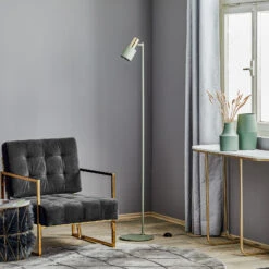 Lampadaire Destin Réglable, Vert/laiton -Paulmann || Hera Soldes 1089083 1