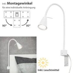 Applique LED 2080 Montage Près Du Lit, Blanche -Paulmann || Hera Soldes 1510468 4