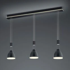 Suspension LED Leni, à 3 Lampes, Noire