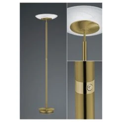 Lampadaire LED Findus, à 1 Lampe, Laiton Ancien -Paulmann || Hera Soldes 1554270 2