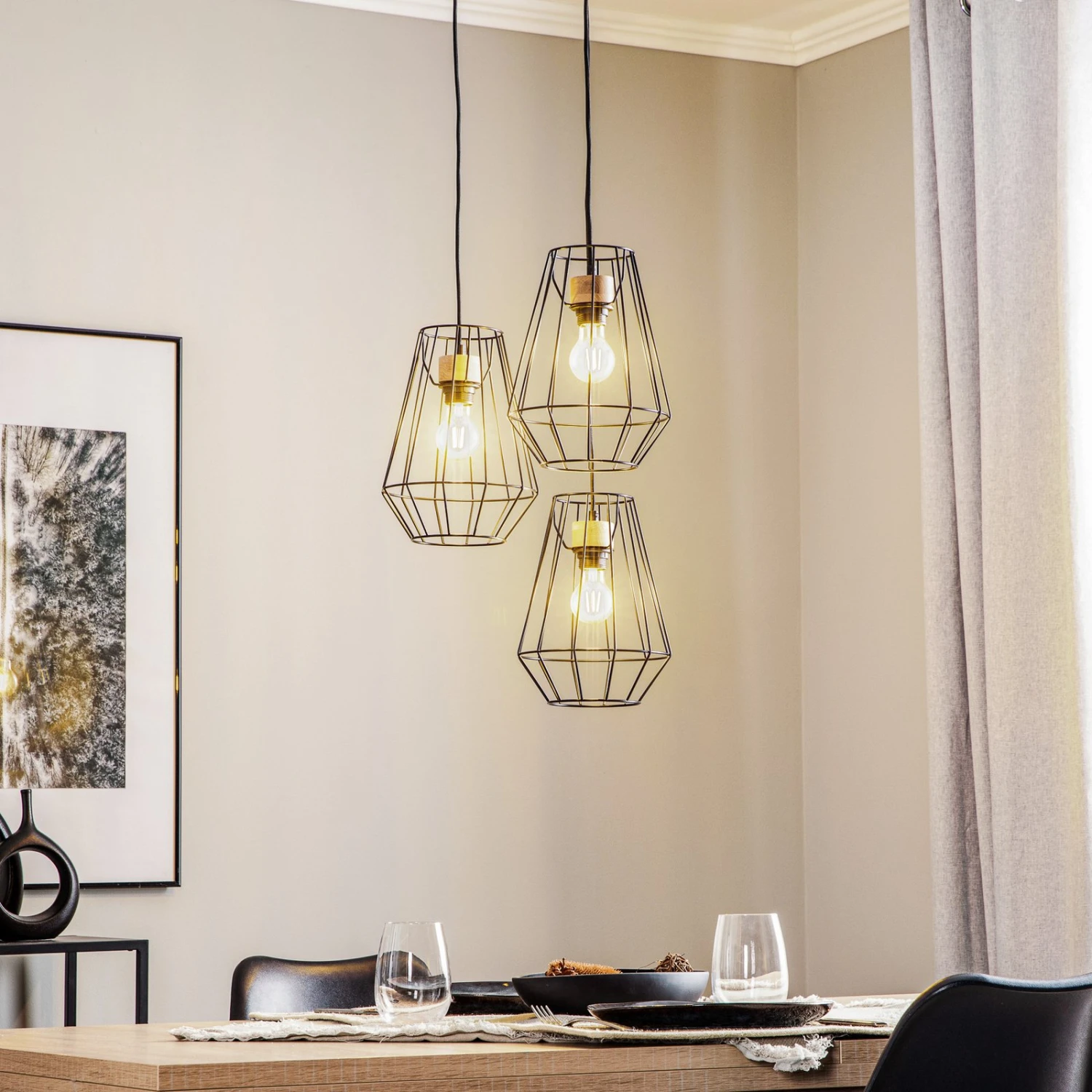 Envolight Finan Suspension 3 Lampes Ronde Ø21cm 3 Envolight Finan Suspension 3 Lampes Ronde Ø21cm