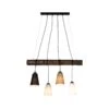 Suspension Como, à 4 Lampes, Noyer -Paulmann || Hera Soldes 1573522