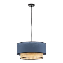 Suspension Boho, Rotin, Tissu, Beige/jean -Paulmann || Hera Soldes 2616755 3