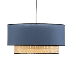 Suspension Boho, Rotin, Tissu, Beige/jean -Paulmann || Hera Soldes 2616755 4