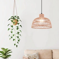 EGLO Suspension Ausnby En Bois, Naturel -Paulmann || Hera Soldes 3032767 2