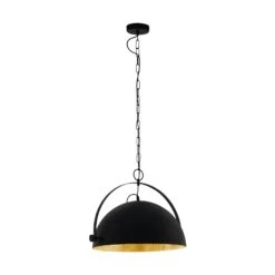 EGLO Suspension Covaleda En Tissu, Noire/dorée -Paulmann || Hera Soldes 3032807 1