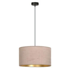 Suspension Jari Abat-jour Tissu 1 Lampe Rosé Doré 15 Suspension Jari Abat-jour Tissu 1 Lampe Rosé Doré -Paulmann || Hera Soldes 3071317 4
