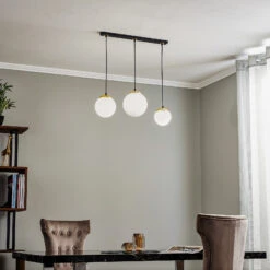 Suspension Sparta Opale Noir Doré, 3 L, Linéaire -Paulmann || Hera Soldes 3076040 1