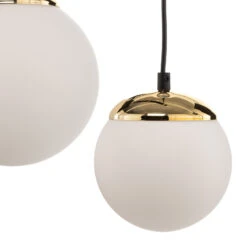 Suspension Sparta Opale Noir Doré, 3 L, Linéaire -Paulmann || Hera Soldes 3076040 4