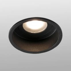 Spot Encastré Hyde 1 Lampe Cadre Rond IP44 Noir