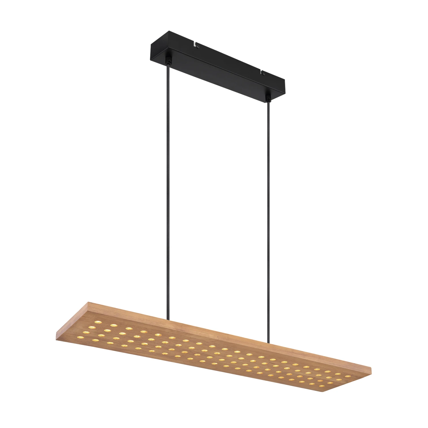 Globo Suspension LED Dolores, Noir Mat/brun Clair 7 Globo Suspension LED Dolores, Noir Mat/brun Clair – Image 5