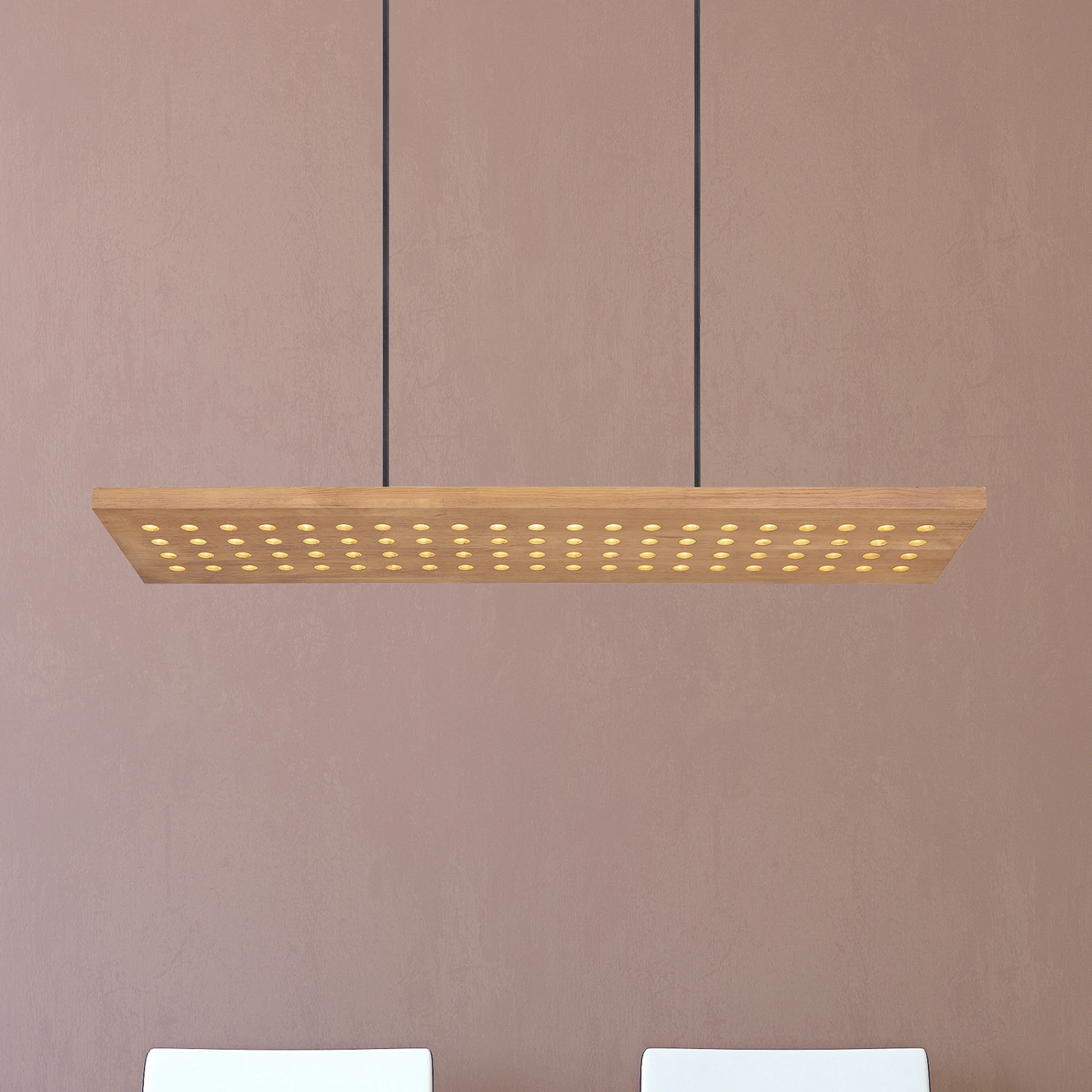 Globo Suspension LED Dolores, Noir Mat/brun Clair 3 Globo Suspension LED Dolores, Noir Mat/brun Clair