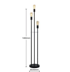Lindby Fefy Lampadaire, Noir, à 3 lampes -Paulmann || Hera Soldes 4018369 5