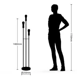 Lindby Fefy Lampadaire, Noir, à 3 lampes -Paulmann || Hera Soldes 4018369 8