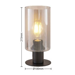 Lindby Emavi Lampe à Poser Avec Verre Fumé -Paulmann || Hera Soldes 4018417 3