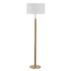 Lampadaire En Bois Lignum Abat-jour Chintz, Laiton -Paulmann || Hera Soldes 4536205
