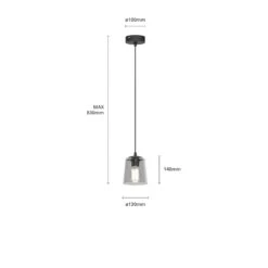 Suspension Lucea à 1 Lampe, Smoke -Paulmann || Hera Soldes 4549035 6