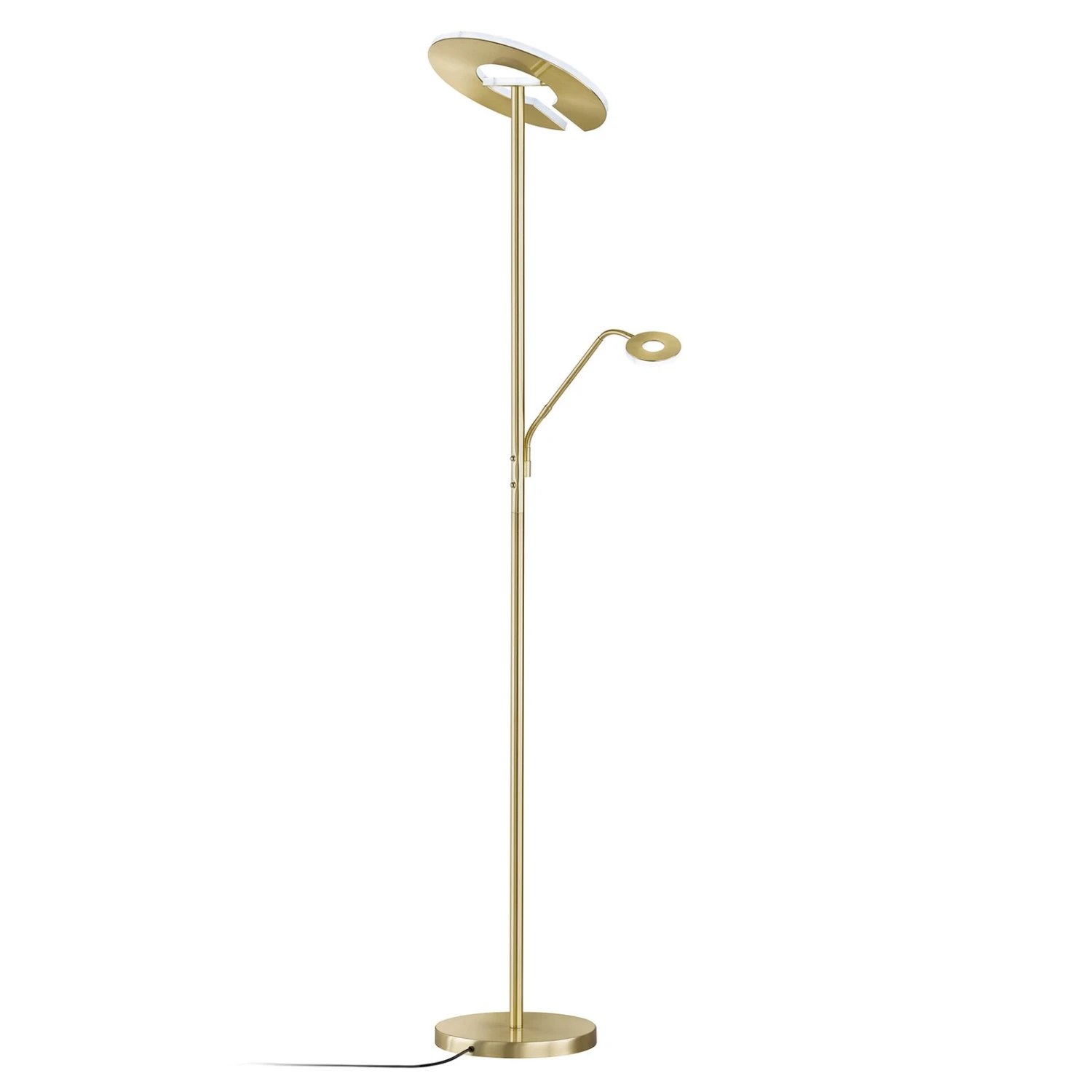 Lampadaire Indirect LED Dent à Liseuse CCT, Laiton 6 Lampadaire Indirect LED Dent à Liseuse CCT, Laiton – Image 4
