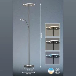 Lampadaire Indirect LED Dent à Liseuse, CCT, Noir -Paulmann || Hera Soldes 4582005 8