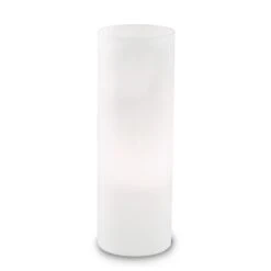 Lampe à Poser Edo En Verre Blanc, Hauteur 35 Cm