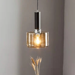 Jupiter Suspension Viva, Fumée/noire/chromée, à 1 Lampe -Paulmann || Hera Soldes 5254052 1