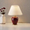 Lampe à Poser Bordeaux Hauteur 34cm Diamètre 25cm -Paulmann || Hera Soldes 5560177