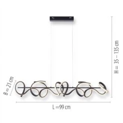 Suspension LED Curls, Noire, Dimmable -Paulmann || Hera Soldes 6003081 8