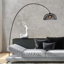 Lampadaire Mesh, Noir, Lampadaire Arqué -Paulmann || Hera Soldes 6055558 2