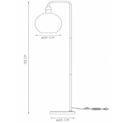 Lampadaire Julius Avec Pied En Marbre, Noir/doré -Paulmann || Hera Soldes 6055760 1