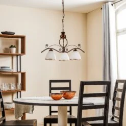 Suspension Roma En Blanc Et Brun, à Trois Lampes -Paulmann || Hera Soldes 6118231 2