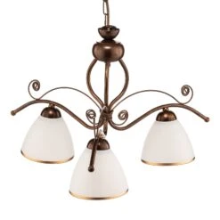 Suspension Roma En Blanc Et Brun, à Trois Lampes -Paulmann || Hera Soldes 6118231 6
