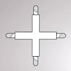 Raccord En X Pour Rail Biphasé Volare, Blanc