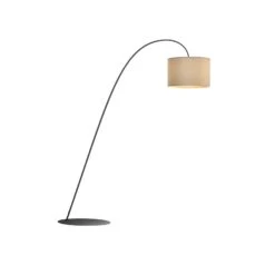 Lampadaire Arqué Alice Avec Abat-jour Tissu Café -Paulmann || Hera Soldes 7022049 5